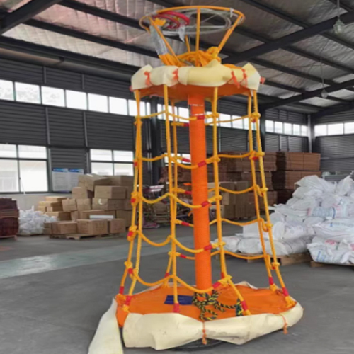 Marine Lifesaving Personnel Transfer Basket At Oil Platform