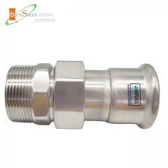 DS Stainless Steel M Press Adapter Union Nut With Male Thread