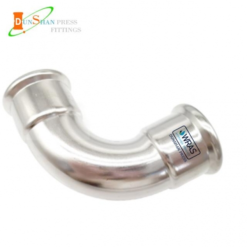 DS Stainless Steel M Press 90º Elbow