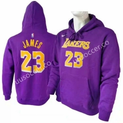 Lakers NBA Purple #23 (JAMES) With Hat Tracksuit Top-CZ