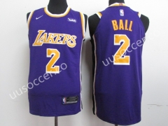 Lakers NBA Round Neck Purple #2 Jersey