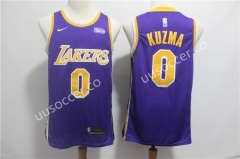 Lakers NBA Round Neck Purple #0 Jersey