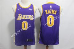 Lakers NBA Round Neck Purple #0 Jersey