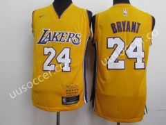Commemorative Edition Lakers NBA Yellow #24 Jersey