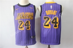 City Version 2019 Lakers NBA Round Neck Purple #24 Jersey