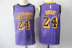 City Version 2019 Lakers NBA Round Neck Purple #24 Jersey