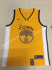 NBA Warriors Yellow #30 Jersey