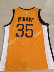 NBA  Warriors Yellow #35 Jersey