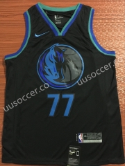 City Version NBA Dallas Mavericks Dark Blue #77 Jersey
