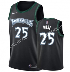 Retro version NBA Minnesota Timberwolves Black #25 Jersey