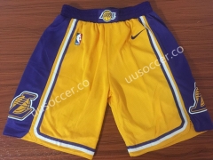 Retro version Lakers NBA Yellow Shorts