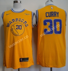 Retro version NBA Golden State Warriors Yellow #30 Jersey