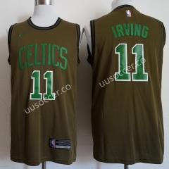 NBA Boston Celtics Army Green #11 Jersey