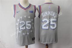 2019 City version NBA Philadelphia 76ers Gray #25 Jersey