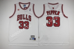NBA Chicago Bull White #33 Jersey