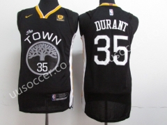 NBA Warriors Black #35 Jersey