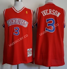 Retro Version NBA Philadelphia 76ers Red #3 Jersey