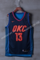 NBA Oklahoma City Thunder Blue & Black #13 Jersey