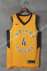 NBA Indiana Pacers Yellow #4 Jersey