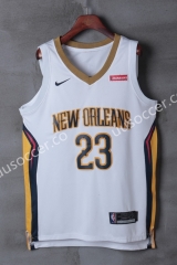 NBA New Orleans Pelicans White #23 Jersey