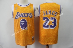 Bape Version NBA Lakers Yellow #23 Jersey