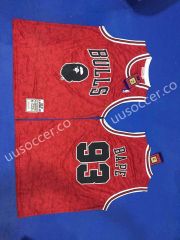 Bape  Version NBA Chicago Bull Red #93 Jersey