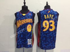 Bape Version NBA Warriors Blue #93 Jersey