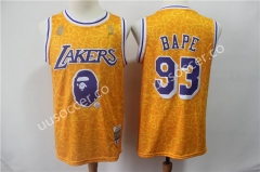 Reward Version NBA Lakers Yellow #93 Jersey