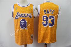 Reward Version NBA Lakers Yellow #93 Jersey