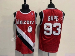Bape Version NBA Portland Trail Blazers Red #93 Jersey