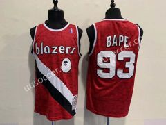 Bape Version NBA Portland Trail Blazers Red #93 Jersey