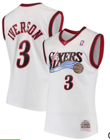 NBA Philadelphia 76ers White #3 Jersey