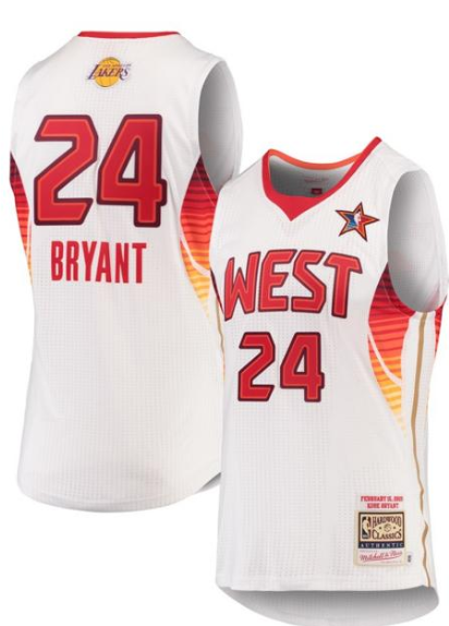 Lakers NBA White #24 Jersey