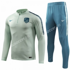 2018/19 Atletico Madrid Mint Green Thailand Soccer Tracksuit Uniform-GDP