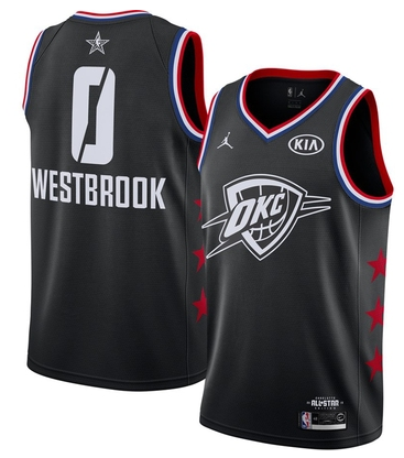 All-Star Version NBA Oklahoma City Thunder Black #0 Jersey