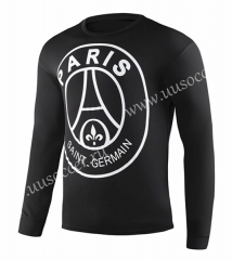 02 Version Paris SG Black Round Collar Thailand Soccer Tracksuit -GDP