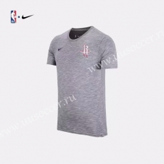 2019 NBA Houston Rockets Gray Cotton T-shirt