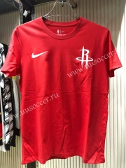 2019 Houston Rockets Red  Cotton T-shirt