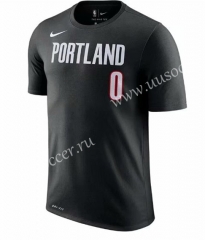 2019 NBA Black #0 Cotton T-shirt-CS