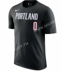 2019 NBA Black #0 Cotton T-shirt-CS