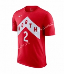 2019 NBA Toronto Raptors Red #2 Cotton T-shirt