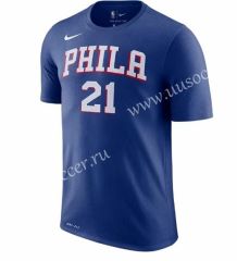2019 NBA Blue #21 Cotton T-shirt-CS