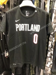 2019 NBA Black #0 Cotton T-shirt-CS