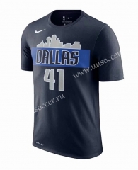2019 NBA Dark Blue  #41 Cotton T-shirt-CS