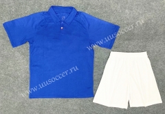 NO Logo 100th Commemorative Edition France Home Blue Soccer Uniform