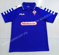 1998-1999 Retro Version Fiorentina Blue Thailand Soccer Jersey AAA-503