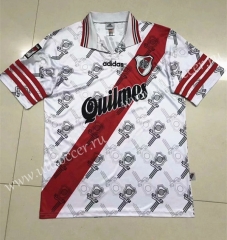 1996 Retro Version CA River Plate Home White Thailand Soccer Jersey AAA-510