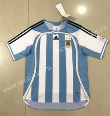 Retro Version 2006  Argentina Home White Thailand Soccer Jersey AAA-510
