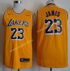 Retro Version NBA Lakers Yellow #23 Jersey