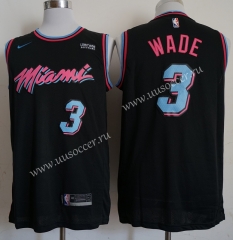City Versiob NBA Miami Heat Black  #3 Jersey